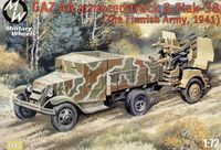 Military truck GAZ AA and Flak 38 Finnish